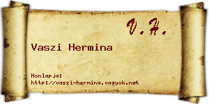 Vaszi Hermina névjegykártya